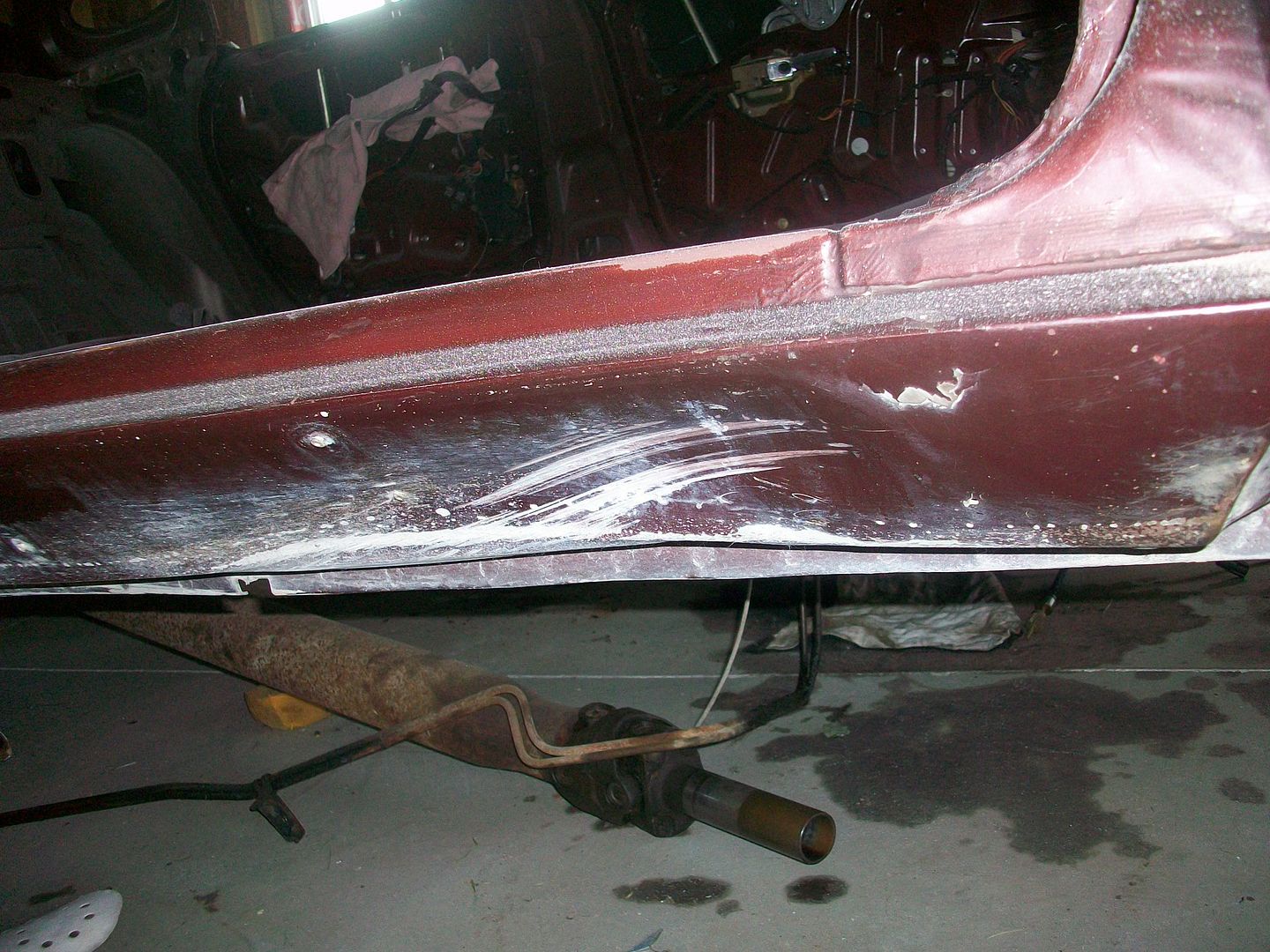 Dented rocker panel • How to Paint Your Own Car, Auto Body Discussion